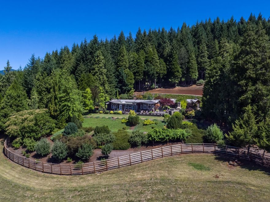 Thunder Ranch is surrounded by the majestic Cascade Mountain range and is located in Oakridge,35 miles from Eugene, Oregon. 171 awe inspiring fenced acres with valued assets in timber and exclusive bottling water rights. These coveted bottling rights are one of five in the state of Oregon and are located from the fresh aqua fore springs on the property of Thunder Ranch. Lush meadows and glorious timber make for the perfect oasis for the large herd of elk and wildlife that reside at Thunder Ranch. The homestead is a haven resting amidst the exquisite grounds and pristine landscape. Breathtaking views are seen throughout the property celebrating the grand scale of nature's beauty. A spacious bunkhouse and ten RV hook ups welcome guests to this private get away. Thunder Ranch is an outdoor enthusiast dream with a wide variety of activities from hunting, fishing and horseback riding. Thunder Ranch is an opportunity to enjoy the best life has to offer.