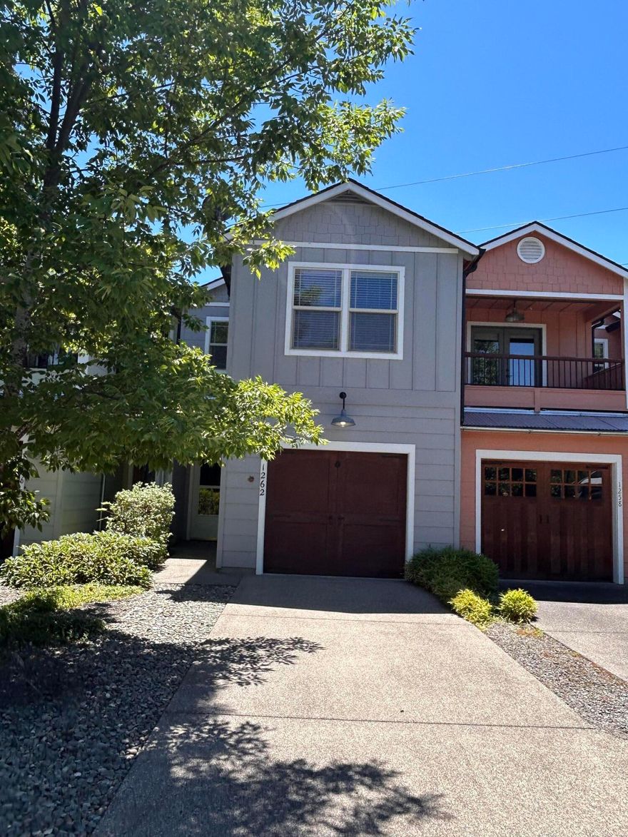 Lovely Townhome in Maple Park Estates with many upgrades including waterproof vinyl plank flooring, carpeted bedrooms, updated lighting, Hunter ceiling fan, reverse osmosis  system, gas range with WiFi feature, Whirpool refrigerator, dishwasher, microwave, large pantry, washer and dryer.  Fireplaces in living room and primary bedroom.  Beautiful glass entry door and back patio door which leads to large fenced yard.  One car garage with storage racks along ceiling. Patio furniture for patio and balcony stays.  Great pool/clubhouse steps away.  Close to all amenities - come take a look!