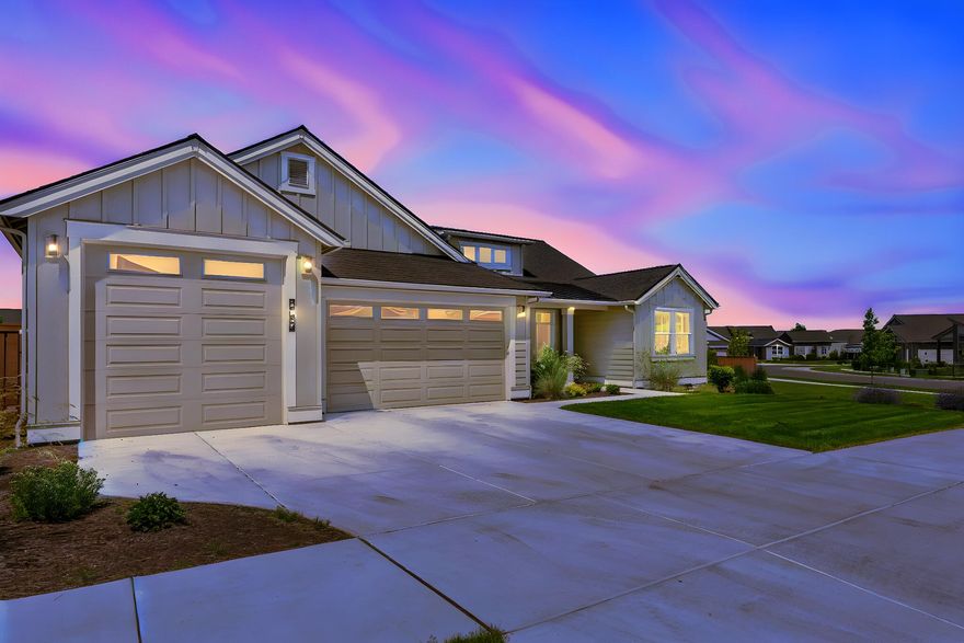 Welcome to your dream home in the highly sought-after Petrosa neighborhood! This immaculate 4-bedroom, 3-bathroom residence features a spacious 3-car garage (1 a boat bay) and an impressive vaulted great room that exudes light and openness. Thoughtfully designed for comfort and privacy, the primary suite is fully separated from the other bedrooms, creating a serene retreat. The gourmet kitchen opens seamlessly to the living and dining areas—ideal for both entertaining and everyday living. Step outside to a manicured backyard that feels like a private oasis, perfect for relaxing or hosting. With high-end finishes throughout , peek-a-boo views, and maintained to perfection, this home looks and feels like a model. Don't miss this rare opportunity to live in one of the most desirable community in the area. Petrosa offers an exceptional lifestyle with nearby parks, trails, and modern amenities. Let the HOA care for your front yard and enjoy summers in your community swimming pool!