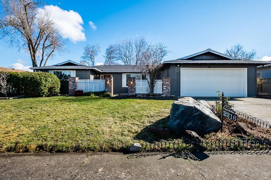 Excellent opportunity to own a 3 bedroom, 2 bathroom home in North Medford with the potential for a large office, second living space or a FOURTH bedroom! With nearly 1900 sq. ft, this 1979 built home is spacious and inviting. Highlights include a cozy gas fireplace in the living room with floor to ceiling brick surround, dual ceiling fans and a slider to the oversize back deck. The kitchen has plenty of storage and a cooktop overlooking the dining/living area. The master bedroom has large dual closets in a separate space with added counter and oversize mirror. The second living area is large and can easily be converted to a fourth bedroom. Bring your own finishing touches to the back yard and graveled fire pit area.