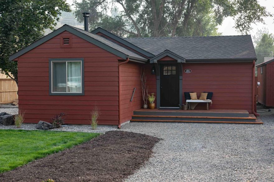 Charming 1941 cottage with tons of updates! The moment you walk in the door you will feel as if you stepped into a brand new home! Huge remodel just over a year ago
with new roof, siding, flooring, windows, doors cabinets, wood stove and more! Home has lots of natural light with 3 bedrooms and 1.5 baths. Updated kitchen with nice
cabinetry, counters and backsplash. Trendy light and bright colors throughout the home. Living room has new wood stove with stone accent wall to help heat the house
efficently.  Outside has new sod, underground sprinklers and landscaping was just finished. Large 10 x 16 storage shed outside for plenty of storage. Room for RV/Boat parking on a large .21 acre, fenced corner lot. Near distance to park, pickle ball & basketball court, pool and walking path along the creek