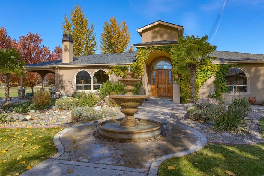 Tuscan style home featuring 4-beds/3.5 baths on 18.88 irrigated acres. The attention to detail + spaciously open floor plan is sure to impress. The kitchen has beautiful custom cabinets including large cook top island w/ granite counter tops & equipped w/ SS appliances opening to the living & dining area. The living room is beyond attractive w/ gas fireplace that is surrounded by stunning custom stonework flooded w/ natural light. Everything in the master suite is sizable including the closet, jetted tub & shower. Every room in this house offers you gorgeous views of the Rogue Valley. Enjoy your mornings & evenings relaxing at the sight of Table Rock on your deck from the upstairs bonus room. For your outside entertainment there's a covered patio, fire pit, 4-stall horse barn boast a wash rack, hay storage/ tac room, & detached shop w/ office space. In case of a power outage there is generator & solar panels. This immaculate home is a rare find & sitting on a prime piece of property.