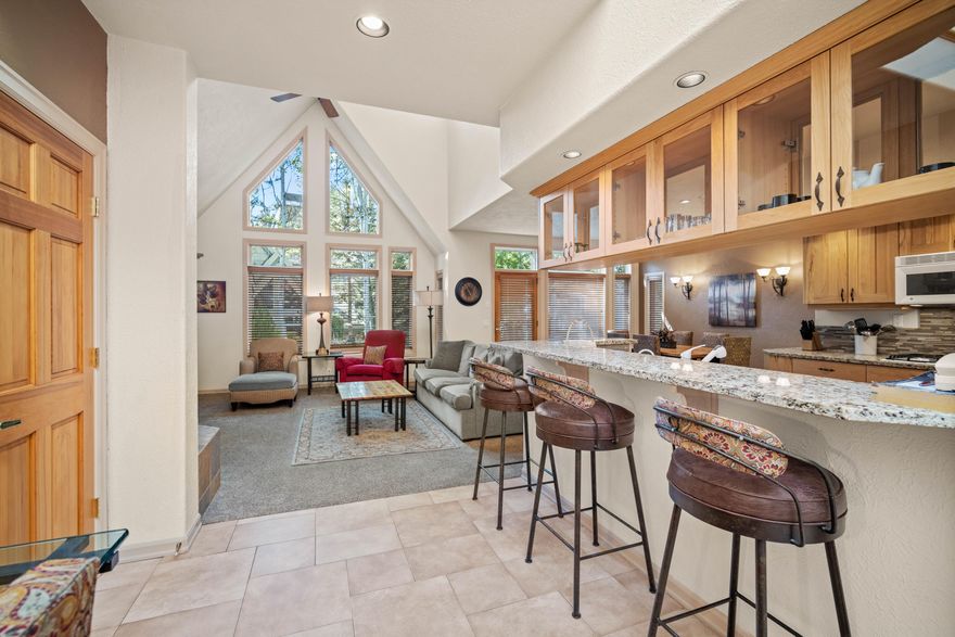 Welcome to owning an affordable 10% share in the conveniently located and beautifully maintained StoneRidge Townhomes.  This end unit was updated in 2019 with new carpet and furnishings. It also has a new furnace and AC unit. StoneRidge is located within walking distance to the Sunriver Village and the Sunriver Lodge. StoneRidge has its own clubhouse, pool, tennis courts, workout facility, jacuzzi/spa and sauna. There is a full-time professional management team on site to assist owners. Sunriver is a resort community offering many activities including golf, horseback riding and skiing at Mt Bachelor. Sunriver has over 32 miles of year-round maintained trails for biking or walking.  Enjoy the Deschutes River or any of the many, many Central Oregon Lakes. Sunriver is located just 16 miles south of Bend. Come and play any time of year! Sellers have the 2024 Labor Day week available for the buyer who can close prior. Come and use this week!