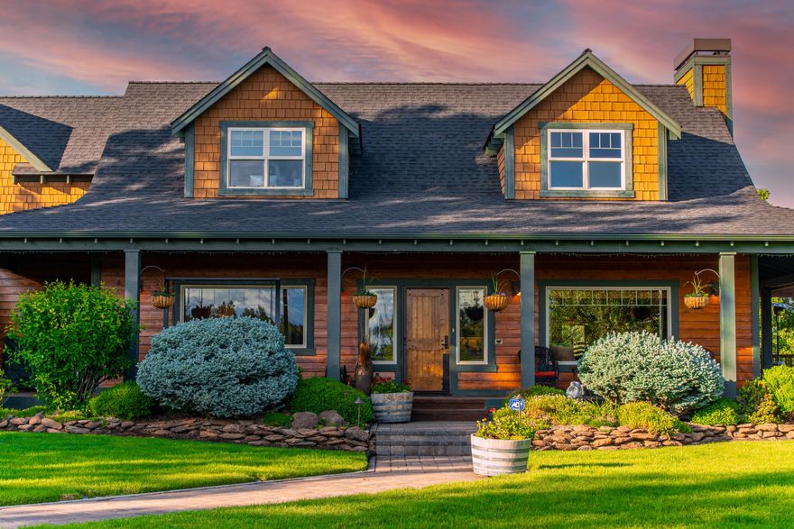 Take a deep breath and experience this incredible oasis located in Sisters, Oregon with stunning Cascade mountain views. Main home features light & bright great room with 3 bedrooms & 3 Baths, 3009 SF. Spacious feel with vaulted ceilings & loft/office space. Chef's kitchen with SS appliances, pantry & slab granite counters. The primary bedroom is the perfect getaway with knock-out views & a gas fireplace. Detached office/shop has been refurbished & features bed, bath & plenty of space for solitude in 1,029 SF. Fantastic private horse set up with two stall barn equipped with automatic waters, tack room & hay storage.  One shady irrigated turnout pasture & two dry lots even the horses have room to roam. The barn has dual purpose as it has pull-through RV parking. Fully fenced property features 13 irrigated acres & a beautiful alfalfa field. Chicken coop, dog palace, raised garden beds, green house & shed.
Take in the quiet, star-filled night skies at this extraordinary horse property.