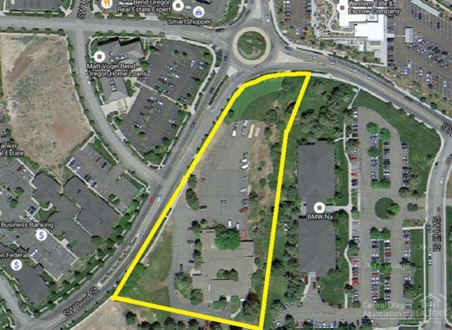 Don't miss out on this prime 2.21 Acre commercial lot in the heart of the Old Mill District! High visibility from Bond Street and Wilson Avenue, with easy access to Hwy 97 and the Parkway. Near professional buildings and offices, with beautiful Cascade Mountain views. Close to shopping, dining, the river trail, coffee shops, hotels and just a 5 minute drive to charming downtown Bend. 500 Bond St. includes a 16,866 sf building currently 93% occupied. Seller will consider selling lots separately.