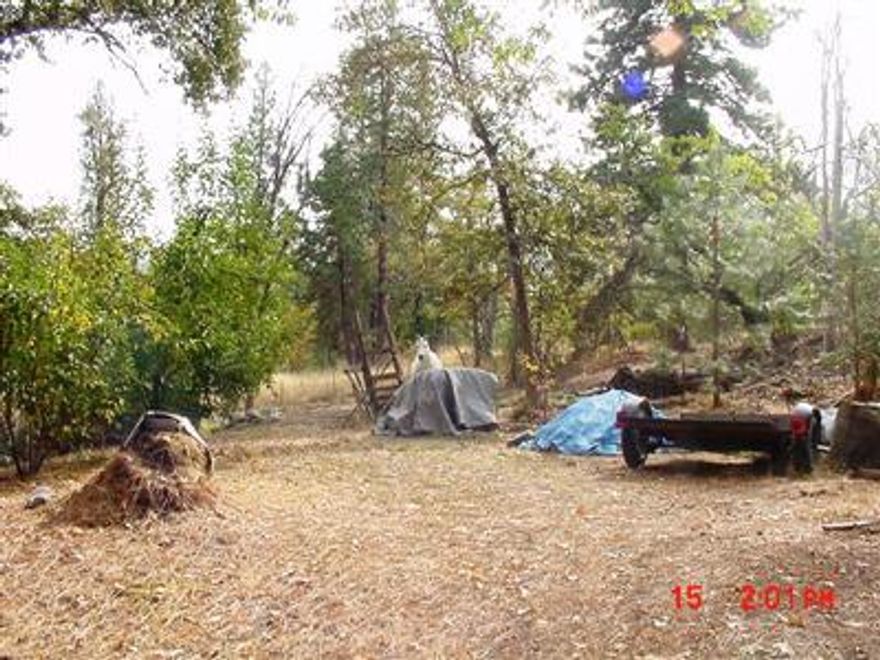 Tree lined drive takes you into your own private oasis. There is a 1965 mobile home on the property to reserve homesite but is considered to be of no Value There is also a large out-building on the property for storage or animals. Live in the mobile while you build your new home! Property also has frontage on Dessery Rd. Dry Creek runs through property. Lots of trees. Good well & septic. Seller says well is 200' deep and produced 16 gpm at last testing