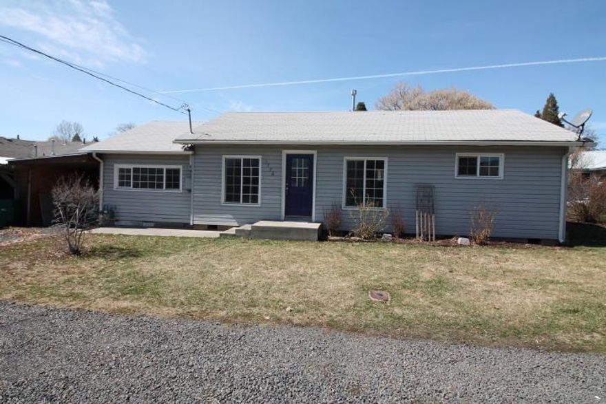 Nice three bedroom, one bath home, centrally located. Fenced back yard with raised planting beds. Back yard can be accessible with a vehicle if needed. The garage was changed to a family room, there is a car port available with gravel driveway. The home is light and open, laundry room accessible from the kitchen.