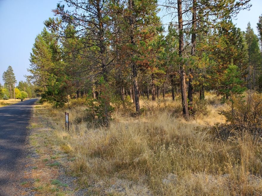 Corner recreational lot in desirable Oregon Water Wonderland. Across the street from the Big Deschutes River, close to Cascade Lakes, Big River Campground, Fall River, Mt Bachelor and Sunriver resort for year-round recreation. Private community water. Can build a 2000 sqft shop for your toys!  Check with County for Site Evaluation, set back requirements. Power/cable at street. Low HOAs! Great trails nearby! Paved road.