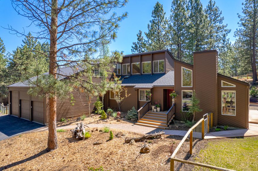 Single story living!  QUIET and PRIVATE.  Extensively updated home in the serene Woodside Ranch subdivision that is surrounded by mature trees, landscaping and abundant wildlife. Just a few minutes to downtown Bend and Mount Bachelor.  B class RV garage parking. This home is your personal park-like retreat.  Buyer to complete due diligence for ADU potential.  Updates everywhere (list included under documents).  Contact agent for a full list of modernizations including: new carpet, hardwood and tile throughout; all doors, trim and baseboards have been replaced'; ''smart'' HVAC with Aprilaire 800 steam humidifier; master bedroom redesign; built-in gas fireplace in living room; interior/garage painted;; wireless/keyless garage door opener; all three bathrooms remodeled; kitchen appliance updates; outdoor improvements (decks; gutters; awning; driveway expansion/sealcoat; new roof; fencing; new kitchenaide gas grill). Come and live the Bend dream and make this slice of heaven your home!