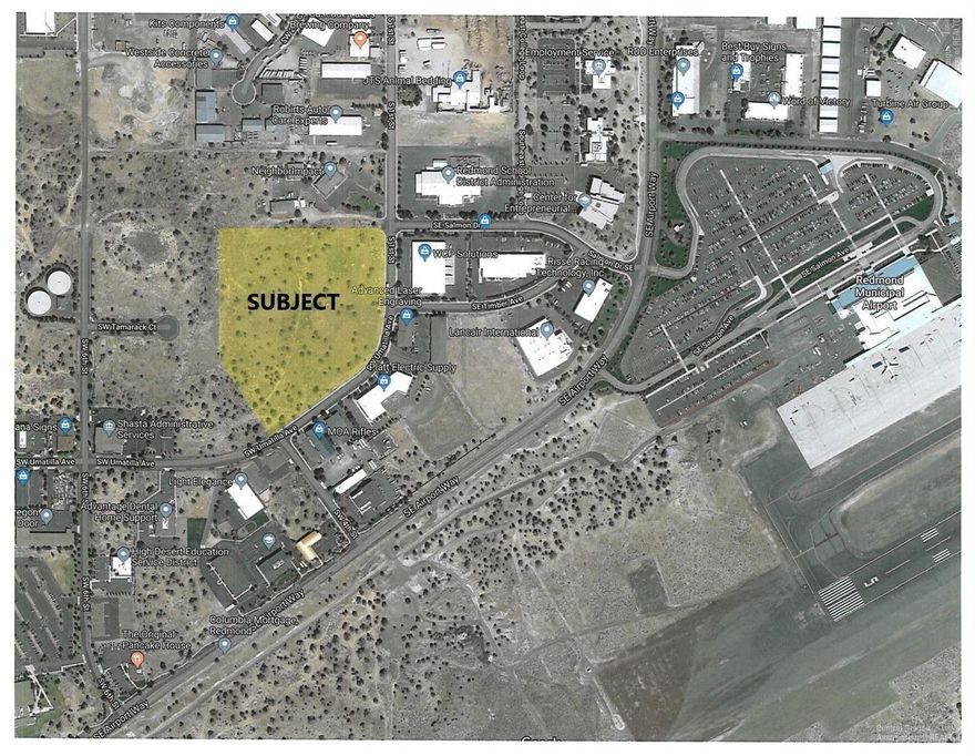 Investors, Developers & Those in need of a High Exposure, easy access site for their Industry, take Note of this Property! Amazing flat & nearly Rock Free 10.6 acre parcel of land ready for a large business or a development of several smaller lots. This is the largest, available M1[Light Industrial] zoned bare land, only about 500 yards from Robert's Municipal Airfield in Redmond. Nearly all services are in the street or to the property with 1000+/- feet of sidewalks & curb cuts all along 1st street. We think development costs will be very cost effective with little rock to deal with & all the utilities & services are in the street or nearby. Redmond is in dire need of Industrial Buildings for Lease. Investor may want to explore building a few much needed buildings & parcel off a few small lots for resale. Business & Industry Owners, Developers & Investors check out this property in the Heart of Redmond's Enterprise & Opportunity Zone with many Incentives available.