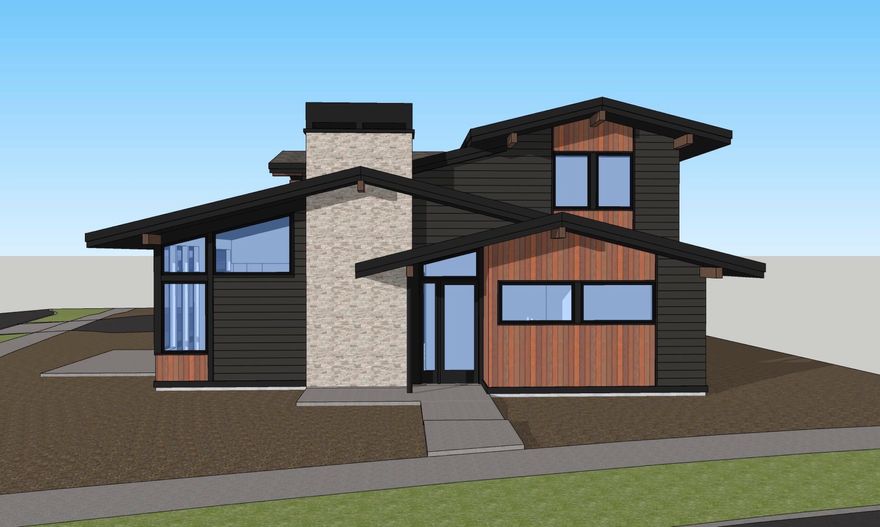 Exquisite Mid-Century Modern home located on a corner lot near the center of Discovery West and connector trails to Discovery Park. Vaulted entry foyer leads to an open/vaulted great room, dining area and generous kitchen. Kitchen features custom cabinetry, slab quartz counters, premier appliance package and large pantry. Resident bedroom suite on the main floor with radiant floor heat in the bathroom, tiled shower & walk-in closet. Main level office for the perfect work from home professional space along with additional storage. Upstairs includes two additional guest bedrooms, guest bathroom and generous flex/bonus space. Massive three car garage with third bay with a 11' door and extra length to accommodate vans/trailers along with storage for all the requisite Central Oregon toys. Discovery West, situated on 245 acres on Bend's westside, will offer a variety of home types and sizes, as well as a community plaza and 40 acres of parks, trails and open land.