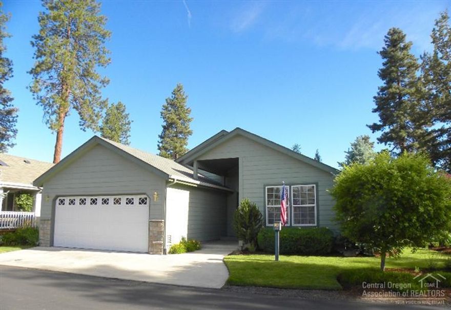 Upgraded & like new home in the well located gated 55+ community of The Pines At Sisters. 2 bedroom, plus den/office, 2 baths. Ceiling fans, Great room concept with granite counter on Kitchen island and back splash. Hardwood floor in Kitchen, laminate in office/den, vinyl in baths and utility & like new carpet in Great room and Bedrooms. Large Master suite. Propane corner fireplace in Great room. Heated 2 car attached garage with exceptional, built-in storage cabinets. The Community has a Clubhouse/Rec.Rm.