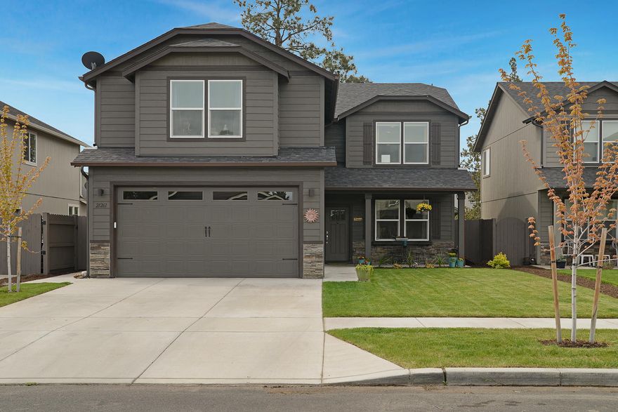 Check out this beautiful 'true' 5 bedroom home with 4 full bathrooms! Rare find - the home has one bedroom and one full bathroom on the main level with great separation from the 4 bedrooms upstairs. There are two masters suites, an additional two extra bedrooms and laundry room on the upper level! The main floor offers an open concept living room, dining area and kitchen with a slider to the spacious backyard that many Bend homes are lacking. There is a large insulated shed for storage or to use as a hobby space. You'll surely love this clean, sprawling 2017 built home with a .14 acre lot and all the joys that Bend has to offer!