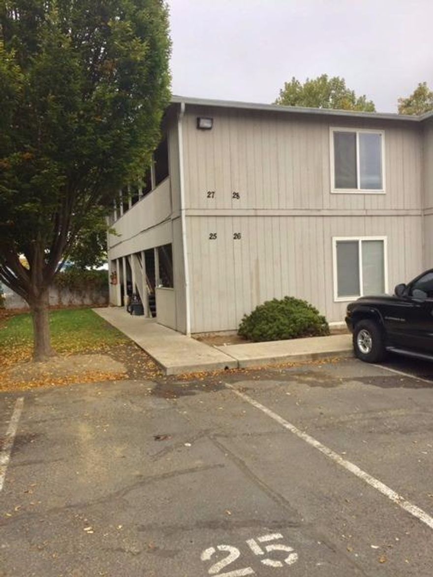 Newer 2000 built Four Plex End Unit is fully rented. Each unit has 933 sq feet 2 bedrooms 1 bath with separate utility area big enough for side by side washer and dryers, and each unit has its own storage room. Located at the rear of the complex, there is a grassy area for kids to play, and patio and deck areas for each unit. Convenient location is close to shopping, bus lines and schools.