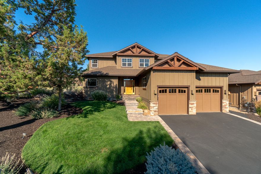 Beautiful setting on the pond in sought after Vista Rim at Eagle Crest Resort! Partially furnished open-concept floor plan with master on the main and three additional guest rooms, a full bath, and a loft on the upper level. The great room features high ceilings, stacked stone gas fireplace, walls of windows, and hardwood floors. Well-appointed kitchen with slab granite counters, stainless appliances, built-in buffet and china cabinet, breakfast bar, and large dining area. Master suite with jetted tub, walk-in shower, and spacious walk-in closet. Laundry and half bath for guests on the main floor. Multiple decks and a paver patio for enjoying the beautiful views of the pond and tranquil sounds of the water feature. The last house on the pond provides privacy. Double car garage. HOA maintains landscaping. Eagle Crest Resort is home to three 18 hole golf courses, three sports centers, an 18 hole putting green, a spa, and miles of trails.