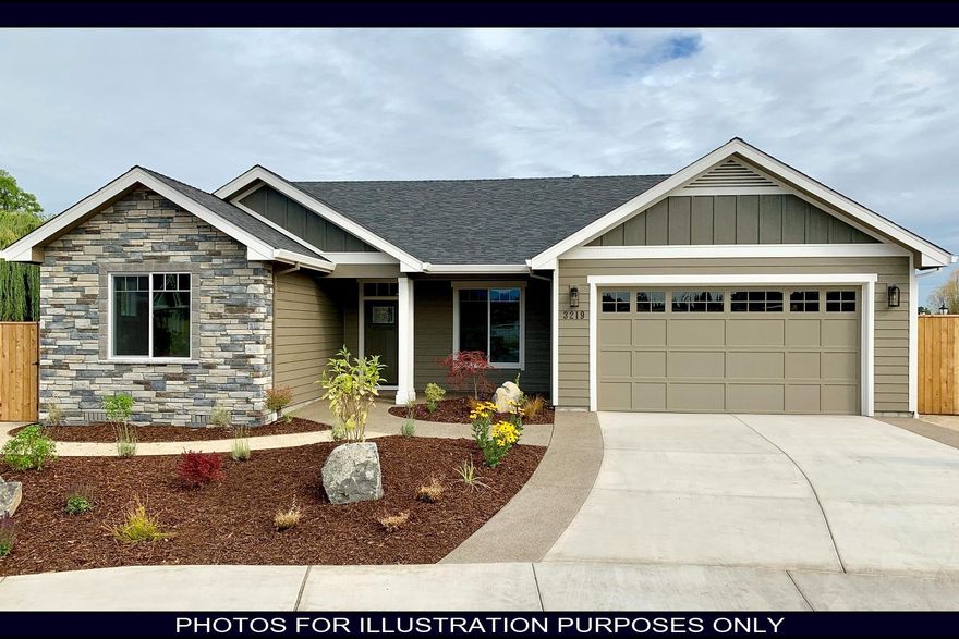 New Quality Built Vision Home located in High Cedars Subdivision. Exceptional 1,870 sq.ft., single level living, 3 bedroom, 2 full bath home on a .15 acre lot. Open & spacious floor plan, incredible master suite, custom kitchen w/walk-in pantry & large island w/breakfast bar, great room with vaulted ceiling & gas fireplace, covered patio access, and delightful finishing touches throughout. Attention to detail takes center stage in every Vision Home. The well-crafted interior includes granite counters, hardwood, quality carpet, & tile floors, gas fireplace, built-in cabinets, stainless steel appliances, gas range/oven, nice utility room, and much more. Genuine regard for quality, creative excellence and value has made vision Homes a respected leading home builder in Southern Oregon. This beautiful home will be a solid investment for generations to come.