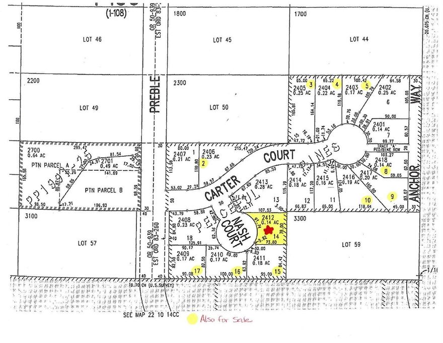 Great Opportunity to live in a Nice Downtown Neighborhood. Good Sized Lots, City Water & Sewer, Close to Shopping and Hwy 97. Small subdivision off the main traffic flow. Paved Cul-de-sac. Only 11 lots left. Varying Lot Sizes.