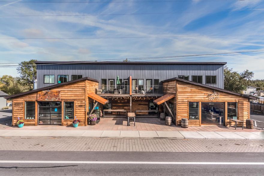 Great investment opportunity to own an award-winning facility located in the heart of Tumalo. Currently occupied by two strong tenants, the building won the award for ''Most Creative Renovation of a Commercial Space'' from Building a Better Central Oregon in 2019. With Industrial, commercial retail, and office space on both sides of the mirror image building, this allows for a variety of uses. There is no better commercial building In Tumalo. As Tumalo continues to be one of the most popular locations in Central Oregon this is a rare opportunity to own a first class building at the center of town.