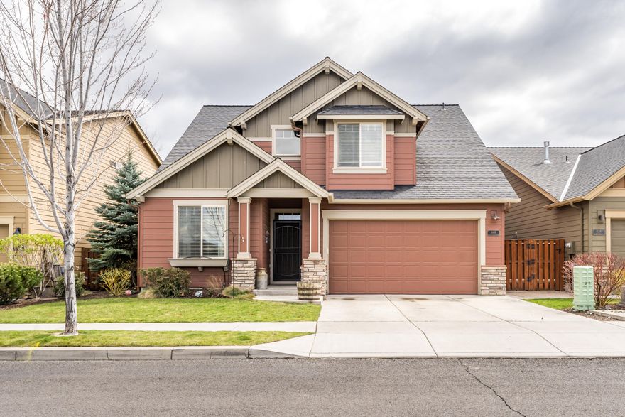 Come check out this spacious Pahlisch home in the Ochoco Pointe subdivision. This turn-key craftsman home has 3 large bedrooms, and 2.5 baths with a bonus room and loft. The main level Primary bedroom includes a large soaking tub, walk-in closet and sliding glass door for easy access to the hot tub. The kitchen has knotty alder cabinets, stainless appliances, a newer sink, and opens to the living room. Upstairs you'll find a roomy loft, two large bedrooms adjoined with a Jack-n-Jill bathroom. Spend your evenings unwinding in the hot tub in the beautiful low-maintenance backyard. Lots of character built in with many thoughtfully designed details throughout this home. Built in 2007 this home shows like a newer home. Neighborhood amenities include paved trails, a neighborhood park with a basketball court, a playground, and a community pool.