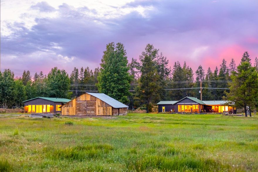 Enjoy this magical private retreat just minutes from Sunriver, Oregon! On a pristine forest lined meadow expanding over 18 acres, you'll experience pastoral serenity with abundant wildlife including elk, eagles and more. The main house and brand new ADU both sit at the front edge of the property and are designed to maximize the views and privacy. An historic and useable barn add to the enchanted setting. The main house has been improved with exquisite cabinetry and trim built on site, added insulation, skip trowel texture walls, kitchen + bath remodels, new garage door and more! The brand new ADU is fully permitted. With a full kitchen, bathroom, laundry and living room with a wall of windows overlooking the meadow, guests may never want to leave. Both residences have their own individual new ATT septic systems and the property is served by a well that's just 2 years old! Ask your Realtor for a full list of updates then stop by and feel your troubles wash away!