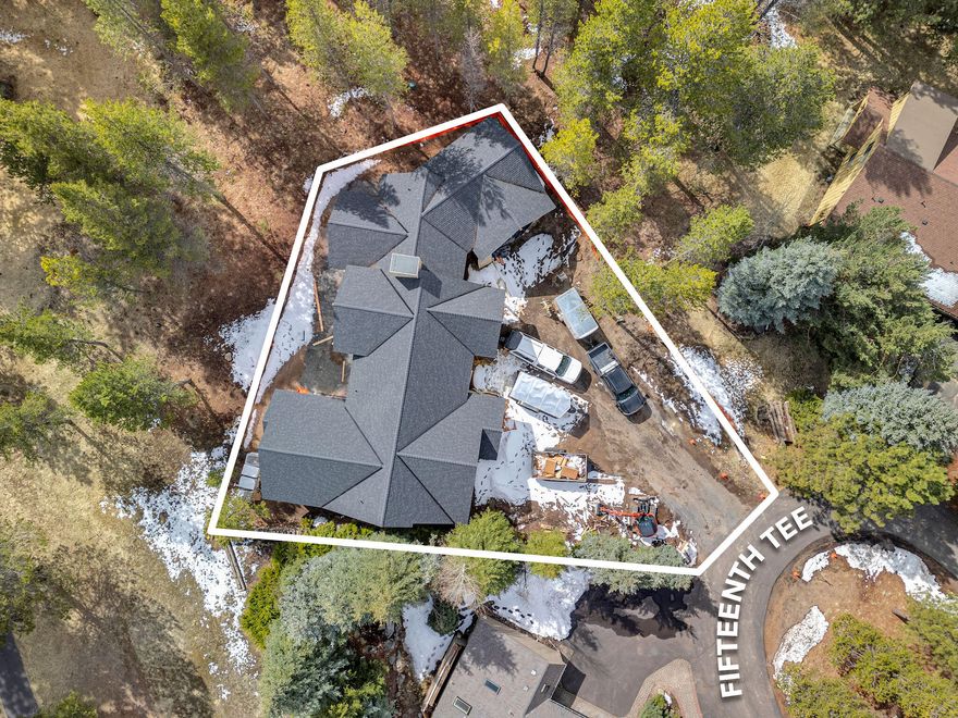 Seize this rare opportunity to own a brand new home on the scenic 14th hole of the Meadows golf course in old Sunriver.  Not only is this single level home nestled at the end of a quiet cul-de-sac, unbuildable common area surrounds this sprawling ranch providing a rare level of privacy.  As you enter the home, an accordion door in an immense 8'x14' opening across the vaulted great room beckons you out onto the paver patio overlooking the golf course.  Two master suites with vaulted ceilings, a massive 8' island in the kitchen, a large bonus/game room, extra deep two car garage wired for two EV chargers round out some of the carefully thought out features of this home.  A twenty minute walk brings you to the shops and restaurants of The Village, SHARC and many other amenities Sunriver has to offer.  If you're in the market for a home in Sunriver, this is a must see! The list price for this home is for a finished home including stainless kitchen appliances.