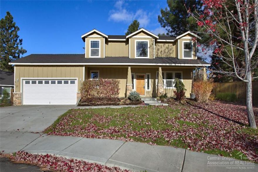 Great home in SW Bend is move in ready! Located on a quiet cul-de-sac with lots of privacy! This home boasts 1942 sq ft, 3 bedrooms, 2.5 baths, laminate flooring, stainless steel appliances, formal dining and lots of windows for natural light. Upstairs are three bedrooms including the master with large walk-in closet and master bath. Enjoy the large fenced back yard with fire pit and lots of room for your pets!