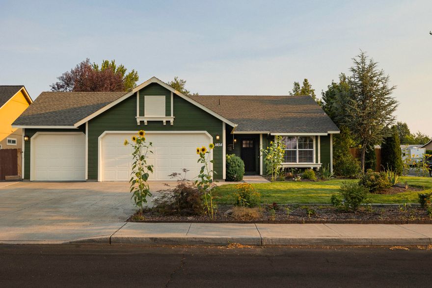 Pride of ownership throughout this beautiful single level home on a large corner lot in Canyon Point Estates! Mature landscaping, fully fenced, oversized patio, concrete gated RV/boat parking, a 3 car garage, & a large shed that could easily work as a shop. The kitchen features a slab granite counter island, lg pantry SS appliances & is open to a dining nook w/sliding door access to the backyard patio & garden. Grow your own vegetables in the green house while your pet enjoys the mini ''dog park'' in the backyard. New flooring, new exterior paint, & a hot tub perfectly placed for privacy. Vaulted ceilings in the family room w/a gas fireplace & ceiling fan. Primary bedroom features a walk-in closet & a dual sink bathroom. Very nice touch of upgrades in the guest bathroom. Enjoy the neighborhood, in close proximity to Dry River Canyon, shopping & the hospital. Easy access to HWY 97 w/numerous parks just blocks away! Open House Saturday 8/21 from 11-2pm. Stop by for a tour!