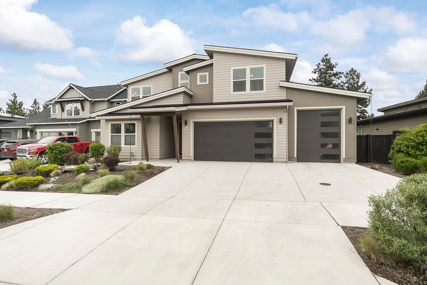 This exceptionally well built and designed Simplicity home is in an ideal location near Shevlin Park and on a large level lot with tons of backyard space for outdoor entertaining and enjoyment, complete with large gas firepit and huge paver patio. You will be impressed by the spacious chef's kitchen equipped with two dishwashers, wine refrigerator, high end appliances. Five bedrooms plus an office that could also be a bedroom (has full sized closet), and a bonus room loft upstairs, this spacious home is a rare find on the West side of Bend. RV garage. Huge laundry room, tons of storage space, and gorgeous modern finishes complete this light filled home. Stunning mountain views from upstairs bedrooms. Seller can vacate quickly so you can enjoy Bend's fun summer activities.