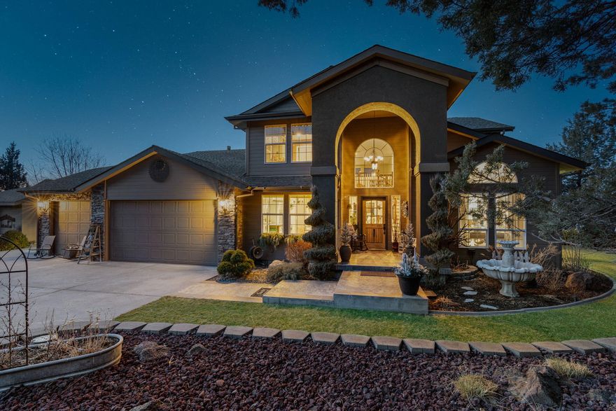 Incredible house perched on the bluff w/views of the valley below is a stunning example of luxury living. Situated on a spacious 5-acre lot w/beautifully landscaped yard that leads up to a new 1,000+ sq/ft deck overlooking the expansive canyon. Outdoor kitchen, pergola, hot tub, and pool make for an entertaining oasis. 464 sq/ft pool house/studio w/full bath. Step inside the main house to the spacious & inviting foyer that leads to grand staircase, family room, living room, and office/den. House is open and airy w/large windows that let in plenty of natural light & embrace the incredible views. Huge chef kitchen w/ample counter space, wood cabinets & large breakfast bar. Primary located on main floor w/new carpet, lg closet, tile shower, & jacuzzi tub. Upstairs has 3 more bedrooms & full bath. Attached 708' sq ft. 3 car garage w/work bench. Amazing shop has separate 200 amp service & is 25x40 w/12x30 enclosed bay 14' door & 14x25 cover off back. RV hookup & ample storage.