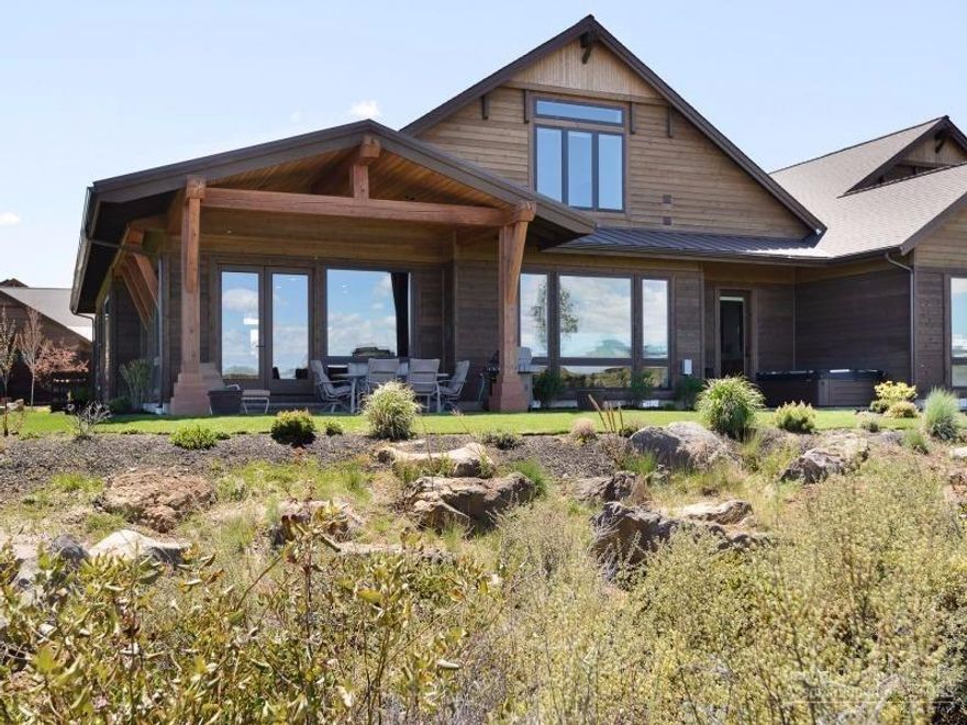 Rare opportunity to own a beautiful Tripleknot Mountainside townhome on Tetherow Golf Course. Spectacular Cascade mountain and golf course views. Stunning chef's kitchen with double islands. Floor to ceiling windows throughout the dining and great room invite the outdoors in. Main level office and master retreat features a spa like bath and private patio with hot tub. 2 beautiful Jr suites upstairs that will make guests want to stay! Numerous upgrades and built ins throughout, this is a must see.