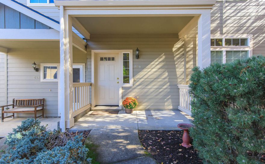 Great end-unit townhouse on a quiet, tree-lined street in Mountain Creek Estates! The open floor plan and vaulted ceilings make this home feel spacious and bright. The primary suite is upstairs, along with two nice-sized bedrooms and the laundry. This home has been well-maintained with recent updates that provide move-in peace of mind—new roof ('22), fresh siding and exterior paint ('25), new A/C and water heater ('22).  Main level has attractive LVP flooring and upstairs has brand new carpet. Attached two-car garage provides plenty of parking and storage. Just one block to North Mountain Park with its nature center, sports fields, playground, and picnic areas. Whether you're looking for your next home or a solid investment in one of Ashland's most desirable neighborhoods, this townhouse checks all the boxes.