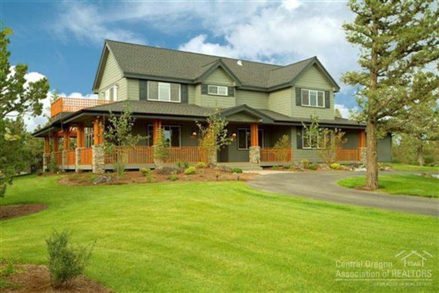 Walk into this delightful home that is made for entertaining! This elegant & stylish 4175 sq ft custom-built home that boasts a beautiful wrap around front porch & sits on 2.5 acres! It has beautiful hardwood floors throughout lower level, a guest suite, gourmet kitchen w/granite & stainless steel appliances. Upstairs you will find 2 bedrooms, a bonus room & an exquisite master suite w/walk-in closet, large soaking tub & private balcony with views of Pilot Butte. There are too many upgrades to list.....!