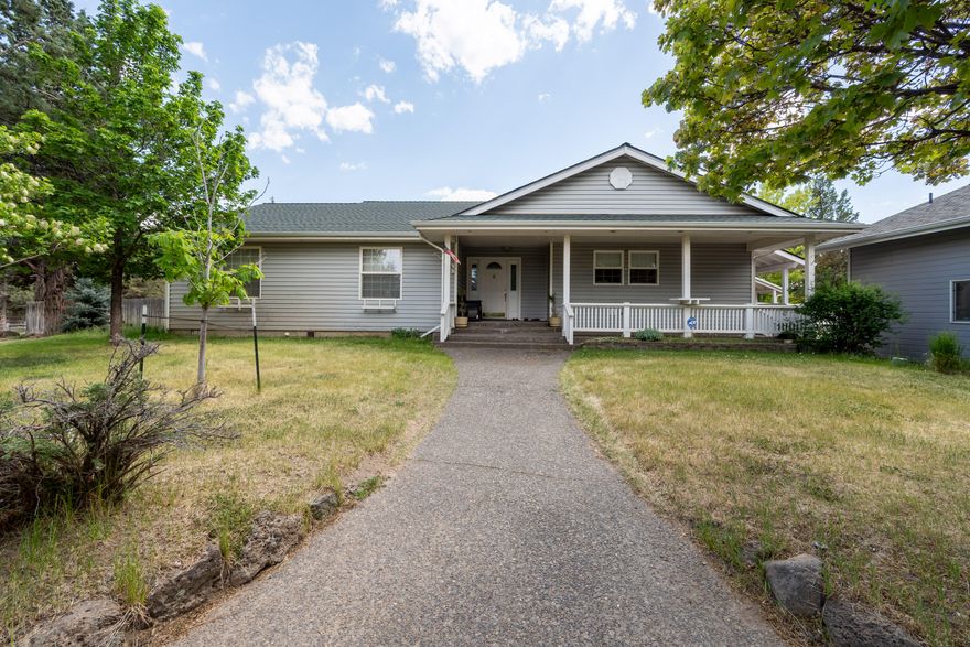 Nicely maintained single level home on 2.3 acres w/detached 4 car garage, heated RV shop, & large garden shed located 5 minutes from Sisters, 20 minutes from Redmond, & only 25 minutes from Bend. The interior of the home is in nearly perfect condition & has a very usable great room layout. The living room has a propane fireplace & access to the back yard. The dining area has built-ins & located between the living/kitchen. The kitchen comes equipped w/newer appliances, a spacious layout, pantry, & tile countertops. The primary suite has room for an extra living area/office, a well laid out bath, generous walk-in closet, & access to the back yard & private deck. Out back is a nicely landscaped/fenced yard w/sprinkler system front/back. The RV shop has a 14' roll up door & is fully finished inside w/propane heat & the detached garage has a heated/insulated workshop area w/half bathroom. The garden shed attached to the well house is insulated & has room for all your yard care equipment.