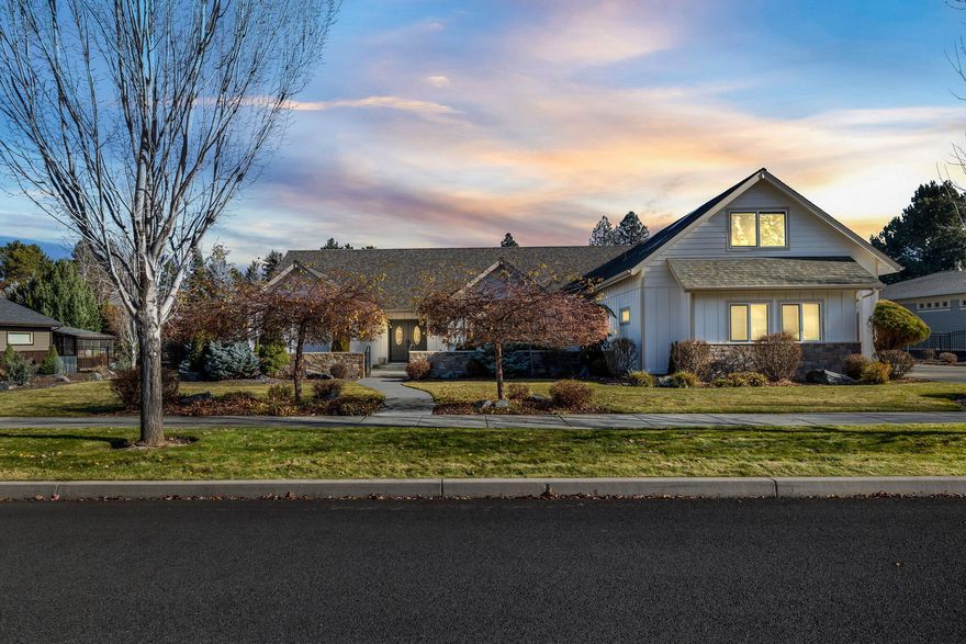 A little slice of the country right here in the city! Enjoy a beautiful, flat .46 of an acre with fenced in yard, gorgeous landscaping, water feature, greenhouse, storage shed, welcoming covered back patio to enjoy all of the seasons. Single level living with a bonus/office space above the garage, spacious, stately primary with beautiful walk in closet and luxurious primary bathroom, warm and inviting kitchen great room -watch the game or entertain with ease, separate dining room for fun gatherings, great separation of guest bedrooms one en-suite and full hall bath/powder room, great laundry/mud room right of the garage. This is the floor plan for all kinds of living.