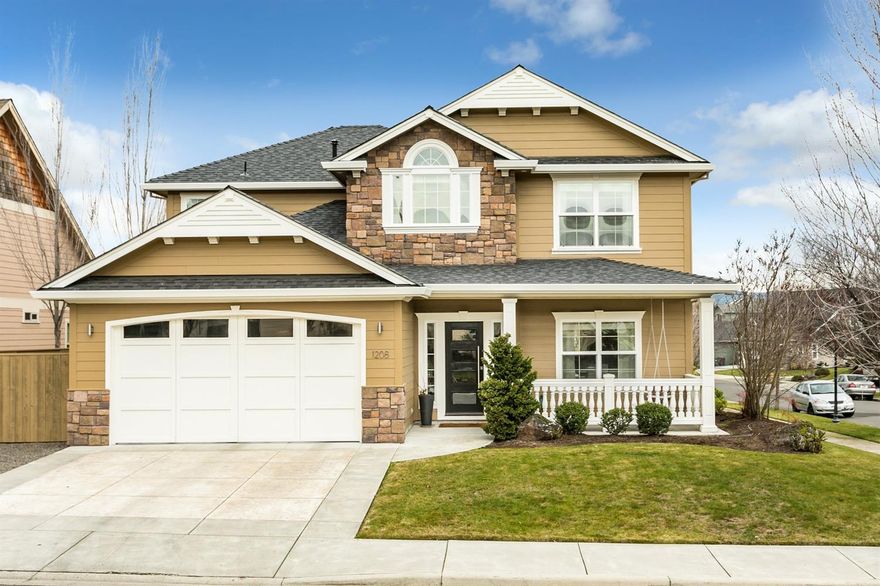 Elegantly remodeled contemporary Mahar Bros. built home on large corner lot! Brand new interior & exterior paint plus lovely details on exterior & front porch. Stunning brand new front door, new wood floors & upscale lighting. You'll love special details like wainscoting throughout the dining room & entry, light & bright family room w/French doors & gas fireplace. High end kitchen is a chef's dream w/new stainless steel appliances; double oven, gas range, island & pantry plus gorgeous slab granite. Upstairs Master suite is spacious & relaxing w/double vanity, walk-in closet, oversized tub plus walk-in shower. Relax & take in the sunset on the new spacious balcony off the master! 2 additional bedrooms, updated bath & open & bright laundry.. all new flooring upstairs too. Park-like backyard w/covered patio, sprinklers & plenty of privacy for dining alfresco! RV parking w/hookups too!