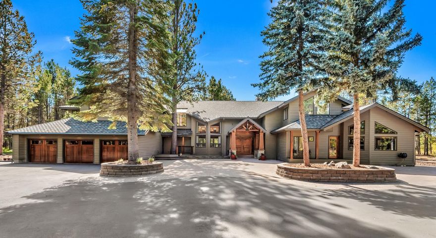 Privacy and tranquility best describes this Deschutes riverfront home. All 6,838 sq ft of this exquisite home has recently been redesigned and updated. Main level, open concept living with an expansive kitchen and great room, the views from every room cannot be overstated. Four bedroom suites in total, two of which are formal masters with fireplaces, heated tiled floors, soaking tubs, a steam sauna shower and each adorns its own private outdoor space. An attached guest quarters with a separate entrance includes an open living area w/full kitchen, dining, two bedrooms, two baths and a laundry area. Situated on 10 usable acres with 340' of river frontage, words can do no justice to describe the outdoor visual setting. The location of this property supports all the recreational opportunities Central Oregon has to offer. In addition, the Sunriver shopping village and airport are only minutes away. Please be sure to check out the additional visual media, there is so much more to discover!