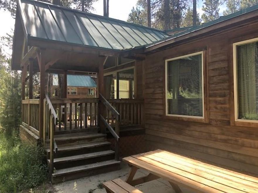 IMMACULATE CHALET at Willamette Pass Inn only 3 miles from both Odell and Crescent lake. Minutes from ski lodge. Beautiful vaulted wood ceiling with fans. Wood floor and window seals. Tons of storage. Fully furnished and turn key ready on rental pool thru the INN. $175 a night. Lodge decor. Sleeps 6. Queen master, turn down futon and kids loft with 2 more beds. A-frame with lots of windows and glass sliding door leading out to huge covered deck with exterior lighting. Concrete slab with picnic table. Monthly space rent $350 includes water, garbage and sewer. Chance for you to own your mountain away in between Bend and Eugene. Leased Land.