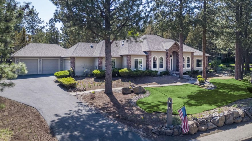 Hard to find - .79 acre flat lot on Awbrey Butte on cul-de-sac with single level home. 1,600 sf 4 car garage. Adjacent to Summit park with grass, picnic table, courts and basketball. Traditional 2,314 single level home with 3 bedrooms and 3 baths. Guest suite that can be closed for privacy. Paver patio, garden room and beautiful natural rock outcropping. Great light and flow in this spacious floor plan. New hot water heater in 2023. 3 zone sprinklers. New large screen tv included. Wonderfully built home in ideal NW Bend location.