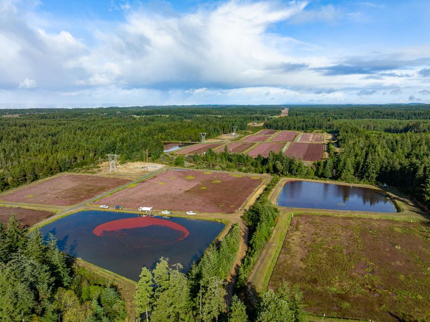 Laurel Creek Cranberry Farm totals 145.82 acres and includes an estate dwelling, second home, shop/barn, machine shed, just over 46 net acres of cranberries across 28 bogs, and more! There are well established & maintained roads, as well as a very private & picturesque setting. The cranberries being produced are exclusively Stevens varietal berries. The farm has 51.10 acres of primary water rights & storage rights for 28.5 acre feet. The irrigation system is organized into 6 reservoirs. The executive-style main home has vaulted ceilings, multiple master suites, large bonus room, & more. Outside is a large west facing deck, ample parking, & a beautiful view of the farm below & distant mountains. The 2nd home is a manufactured home that totals 2,640 SF that offers loads of space w/more opportunities for rental income or large space for housing of farm managers, plus has an attached garage & ample lawn & garden space.