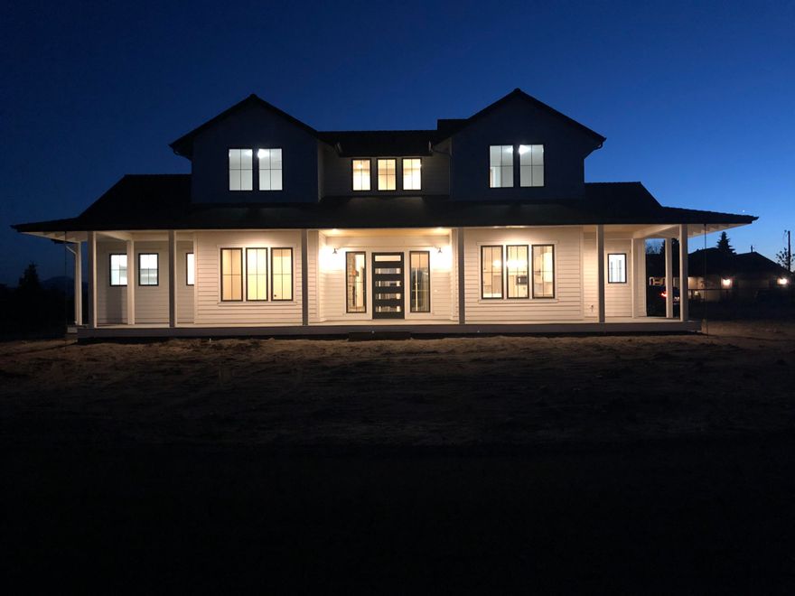 Brand New Modern Farm House in Tumalo area with panoramic mountain views.  Close to town, but yet country living.  This beautiful home boasts many custom features, such as stained beams, full wall stone fireplace, custom cabinetry, waterfall countertop, quartz throughout, hardwood floors, and amazing full tile master shower, soaking tub and much much more.