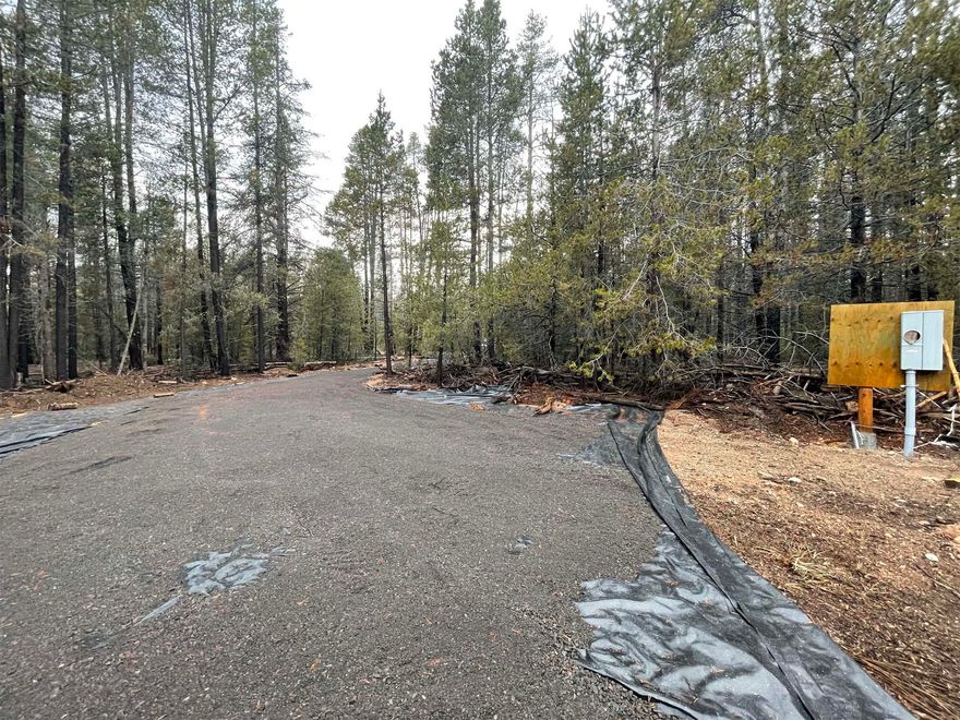 Heavily treed large 1.04 acre parcel with prepaid, standard approved septic permits in place. Area of great wells and relatively shallow water wells. The packed gravel road in installed, the house area is ready. The power and phone conduit is run underground to a new 200 amp electrical panel. The hard work is done. This one is ready for you to finish up. Snap this up and finish it up!! Will need a water well if desired.