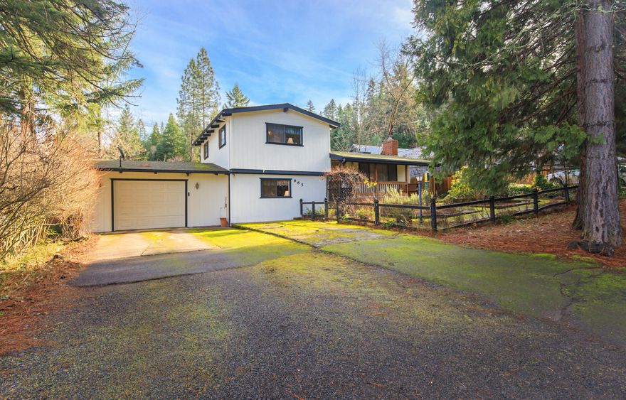 Welcome to this cozy 1390 sq foot home on a large .24 acre lot located in the charming mountain town of Butte Falls. Some great features are vaulted ceiling, laminate flooring and ample storage. The main level features kitchen with panty, dining area and living room with wood burning fireplace insert. Up a few stairs to the 2 good sized bedrooms and a full bathroom. The downstairs features a family room which has been previously used as a primary bedroom, the laundry room and another bathroom. Attached single car garage.  There are 2 large covered decks in the back yard and a garden shed. Butte Falls is a small town nestled in the mountains featuring a K-12 4 day a week charter school and community health center. Close to mountain lakes for some great Oregon outdoor enjoyment.