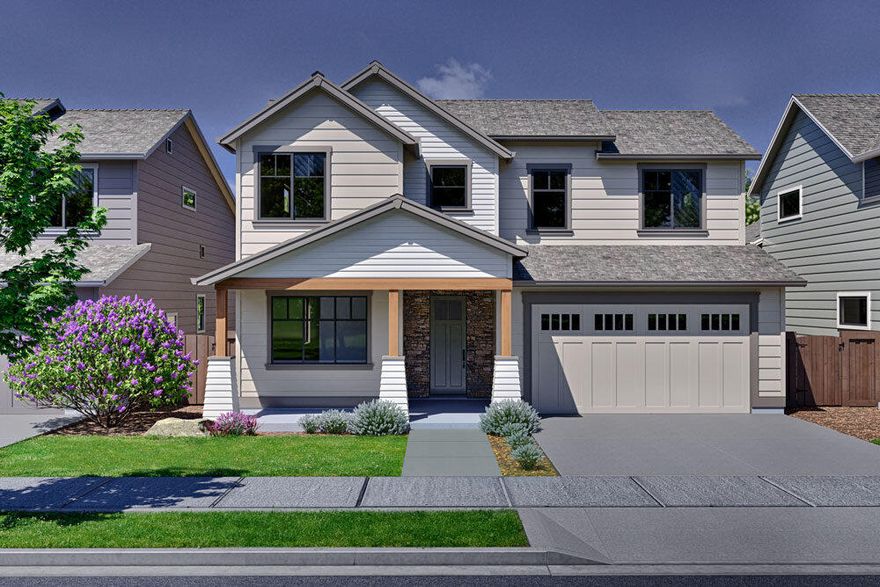 Tucked among the majestic Ponderosa Pines, home site 63 in the Signature community of Pahlisch Homes' Collier offers a tranquil, private retreat. With most homes backing onto lush green space, the neighborhood is an oasis of calm. Located just under a mile from the vibrant shops, dining, and amenities of Northwest Crossing, as well as nearby parks and schools, this home offers the ideal mix of seclusion and convenience in northwest Bend. Step outside to enjoy miles of scenic trails, with easy access to Mt. Bachelor and the Cascade Lakes for year-round outdoor adventure. The beautiful Siskiyou floor plan features bright, open living spaces, highlighted by large windows that bring the outdoors in. Upstairs, you'll find two guest rooms, while the main level offers an office (that could be a fourth bedroom) and a luxurious primary suite. High-end touches, including JennAir appliances, a tile walk-in shower, and engineered hardwood floors, elevate this home.