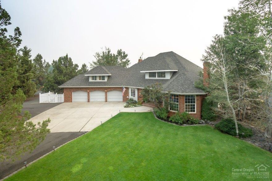 This well maintained home has 4 bedrooms, family room, bonus room, den, formal living & dining room. Updated kitchen opens to the family room and is central to the fabulous paver patio & hot tub, perfect for outdoor entertaining. Master with double sinks, tub, oversized shower & huge walk-in closet. Large secondary bedrooms. Shop/barn & fenced garden area, pasture with pressurized irrigation system for easy care. Home has been updated. Feels like you are living in the country while only minutes from town.