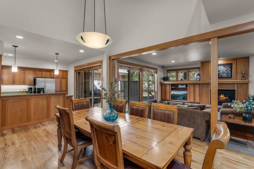 Welcome to #33 in the gated community of Fremont Crossing a perfect basecamp for exploring Sunriver and beyond. Ideally located between the dining and shopping of the Sunriver Village and recreational amenities of the Sharc Aquatic Center, this fully furnished two-story townhouse offers 3 bedrooms and 2.5 baths. This stylish townhome boosts a stately vaulted ceiling dining which opens up to large great room with floor to ceiling windows. The second floor features a large spacious primary suite, and second primary suite, and  3rd large bedroom, providing plenty of space for guests or family. Updated kitchen boasting granite counter tops and stainless steel appliances Outside offers a private deck with hot tub to soak in after a long day of skiing at Mt Bachelor. Up to 8 guests, With solid rental history, this fully furnished townhouse is the ideal blend of comfort and potential, whether you're looking for a residence or an investment.