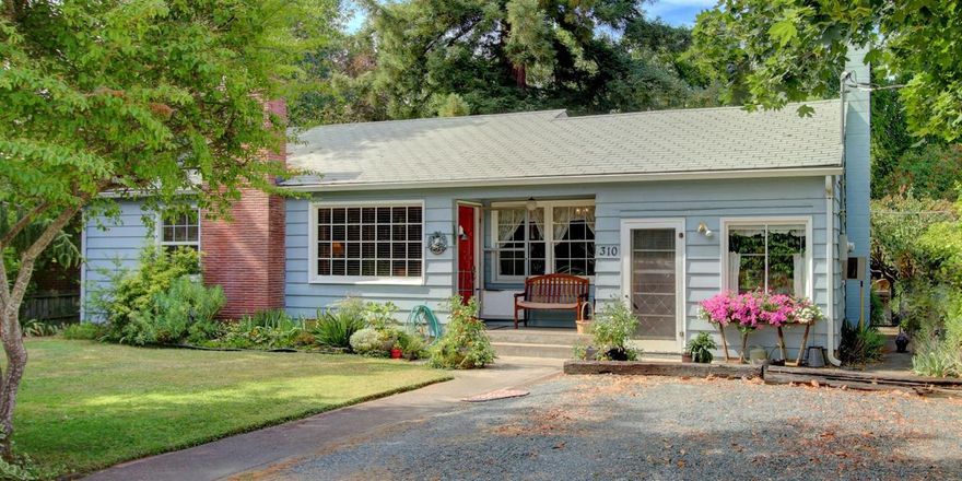 Charming 1950's Cottage on a quiet, low traffic road. Just the right sized home, at 1250 sq ft. Original hardwood floors thoughout the Living and Dining room lead to the separate Family room. The large Bedrooms have built-ins and all the charm you could hope for. The Kitchen has views of the parklike backyard and plenty of storage. Indoor Laundry room leads to an oversized Pantry and out to the back Patio. You will feel enchanted by the private, large backyard that's perfect for any gardener or lover of plants and flowers. GPID water to keep everything green. Just under a quarter acre with a detached workshop. Easy access to medical facilities, parks, and shopping.