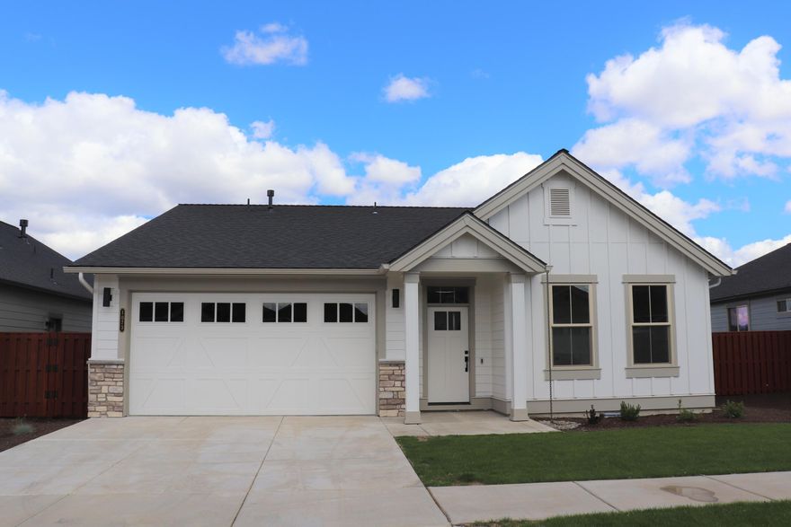 Presale purchase. Introducing the long-awaited Phase 3, built exclusively by award-winning Pahlisch Homes: This beautiful new, single-level Chapman floorplan is 1,853 SF of quality finishes including quartz countertops in the kitchen & baths, under-mount sinks, solid Alder cabinets, luxury vinyl plank flooring, a gas fireplace & a covered back patio. Features 3 bedrooms, 2 baths, and a pocket den. Upgrades are available but expire over time. Amazing neighborhood amenities include swimming pool, parks, play area, sports court, & Ochoco Pointe community walking path in the protected wetland reserve with direct access to over 620 acres of public walking trails providing beginning to advanced level trails up Barnes Butte and over to Barnes Reservoir. Photos of a similar unit; colors & specs vary. Photos of similar unit, specs vary. Chapman 2-F-1853-1-GL