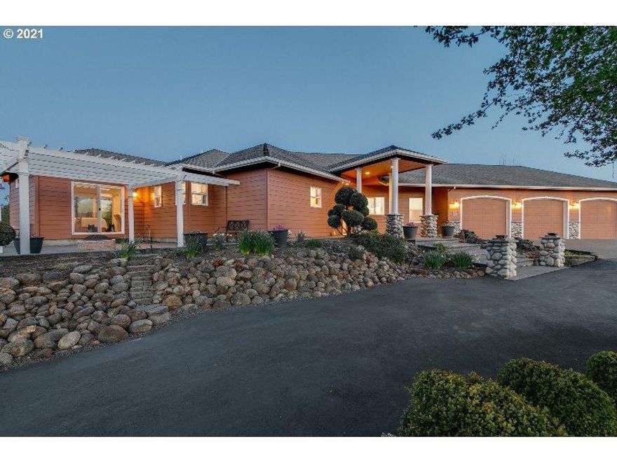 Potential for 2nd buildable lot! Fantastic 10ac ranch property! Grassy walking trail around front pasture & pond area. Beautiful trout stocked pond & gazebo for entertaining. Separate barn/shop entrance. New hot water heater, heat pump, furnace in 2019. 17kw home generator! Electrical & pad in place for hot tub. Master suite has sunrise & sunset views, bonus room, coffee bar, propane fireplace, & walk in closet w/ direct access to laundry room. Tile, granite, hardwoods, & beautifully laid out.