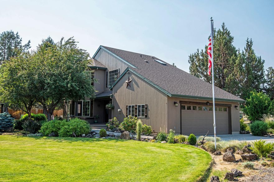 CHARMING COUNTRY HOME ON 7.12 ACRES WITH CASCADE MOUNTAIN PEAK A BOO VIEWS! 1,692 sq ft home with open concept kitchen and family room. Kitchen, granite counter tops with stainless steel appliances. Pantry and utility room with a ½ bath. Certified wood stove heats the entire home. Heat Pump with AC to stay cool in the summer! Master bedroom has vaulted ceilings with access to balcony patio with mountain views. Paver patio for friends and family to gather for entertaining. Landscaped with front and back sprinkler systems, flower gardens and park like setting with beauty abound. 1,296 sq ft 3 door RV/Storage/Shop. RV hookup and RV dump station. Property is fenced with gated entry. Located within the Sisters School District. Approx. 7 miles from Sisters, 15 miles to Bend. (NO HOA'S or CCR's. Voluntary $195 per year for road maintenance, snow removal.)