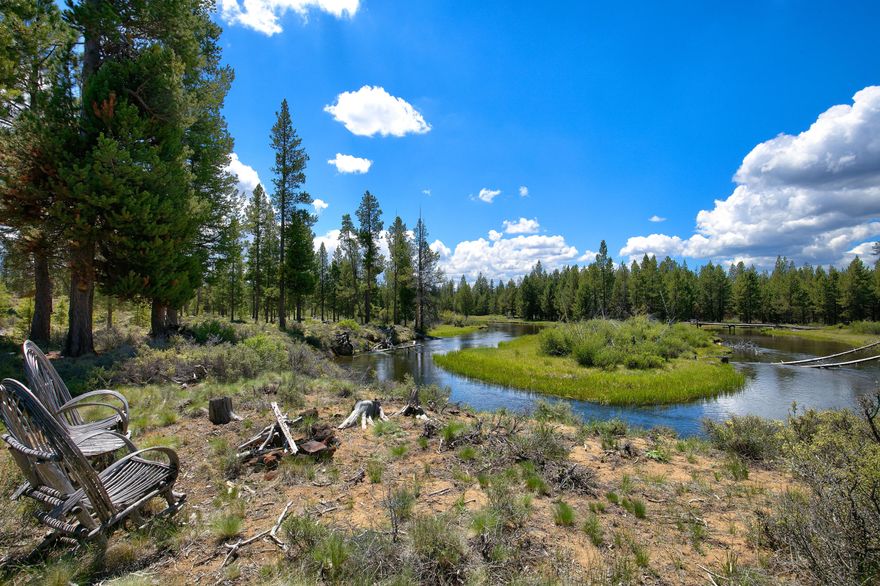 An extraordinary opportunity to own 40 private acres in Central Oregon with the Fall River running through it.This river is a spring fed stream and tributary of the Deschutes River and meanders through the middle of the entire property with private access on both sides with an adjoining bridge.A fishing cabin resides on the property and is zoned for a custom home building site. You are 15 minutes from shopping, dining and the pleasures of Sunriver and 30 minutes from Bend. This is an amazing Legacy Estate.